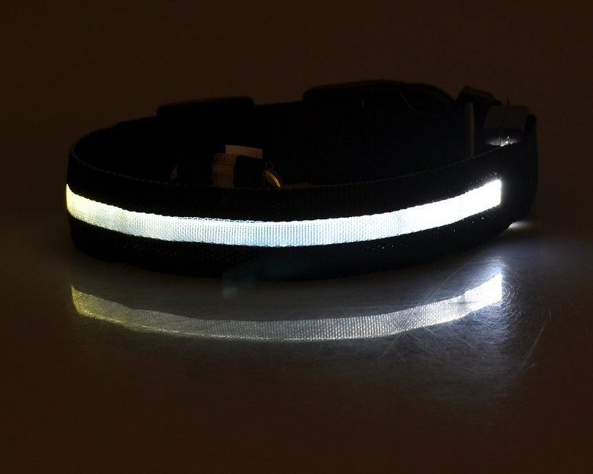 Nylon LED Pet Dog Luminous Collar - Night Safety