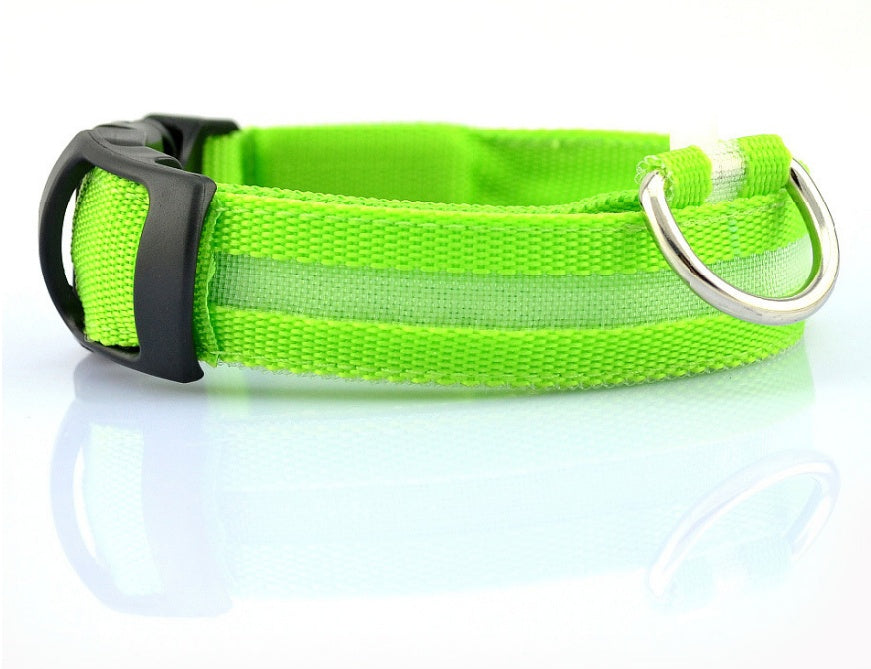 Nylon LED Pet Dog Luminous Collar - Night Safety