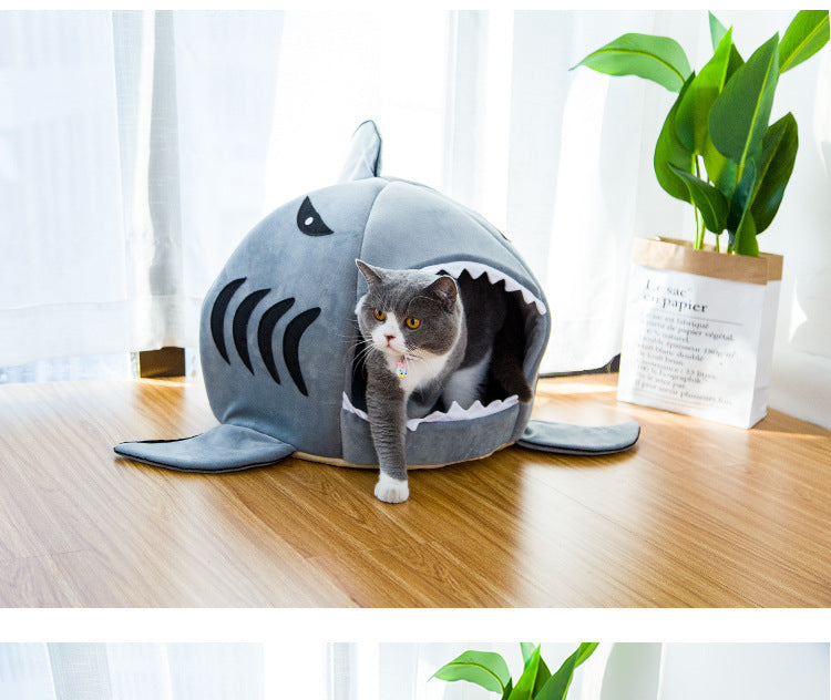 Shark Pet Bed For Small Dogs And Cats