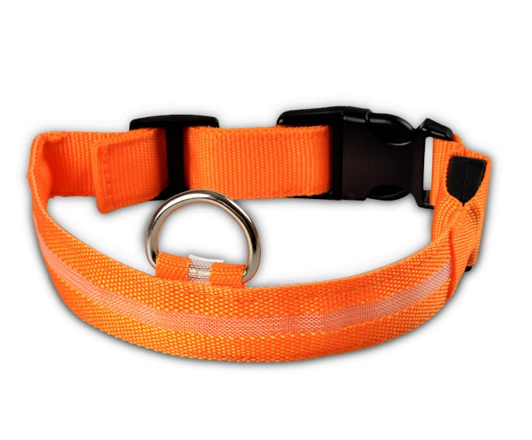 Nylon LED Pet Dog Luminous Collar - Night Safety