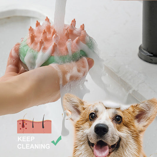 PET DOG BATH BRUSH COMB