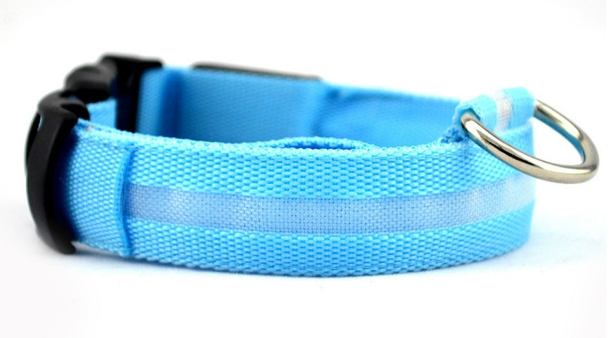 Nylon LED Pet Dog Luminous Collar - Night Safety