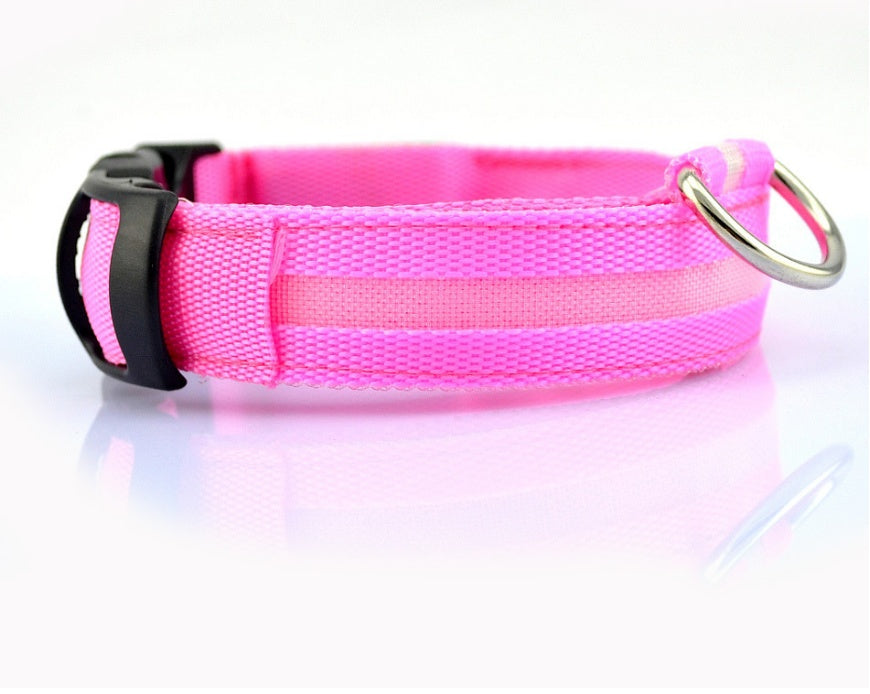 Nylon LED Pet Dog Luminous Collar - Night Safety