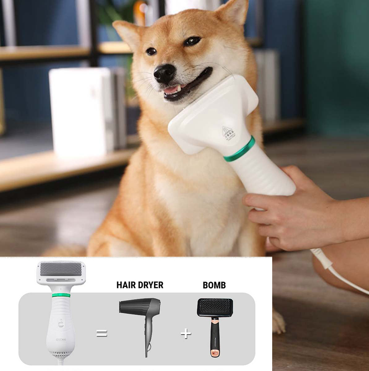 Drying Brush - Pet Hair Dryer Comb