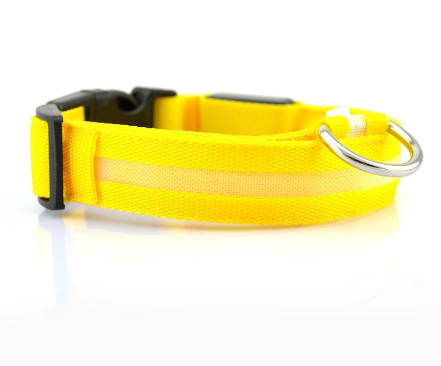 Nylon LED Pet Dog Luminous Collar - Night Safety