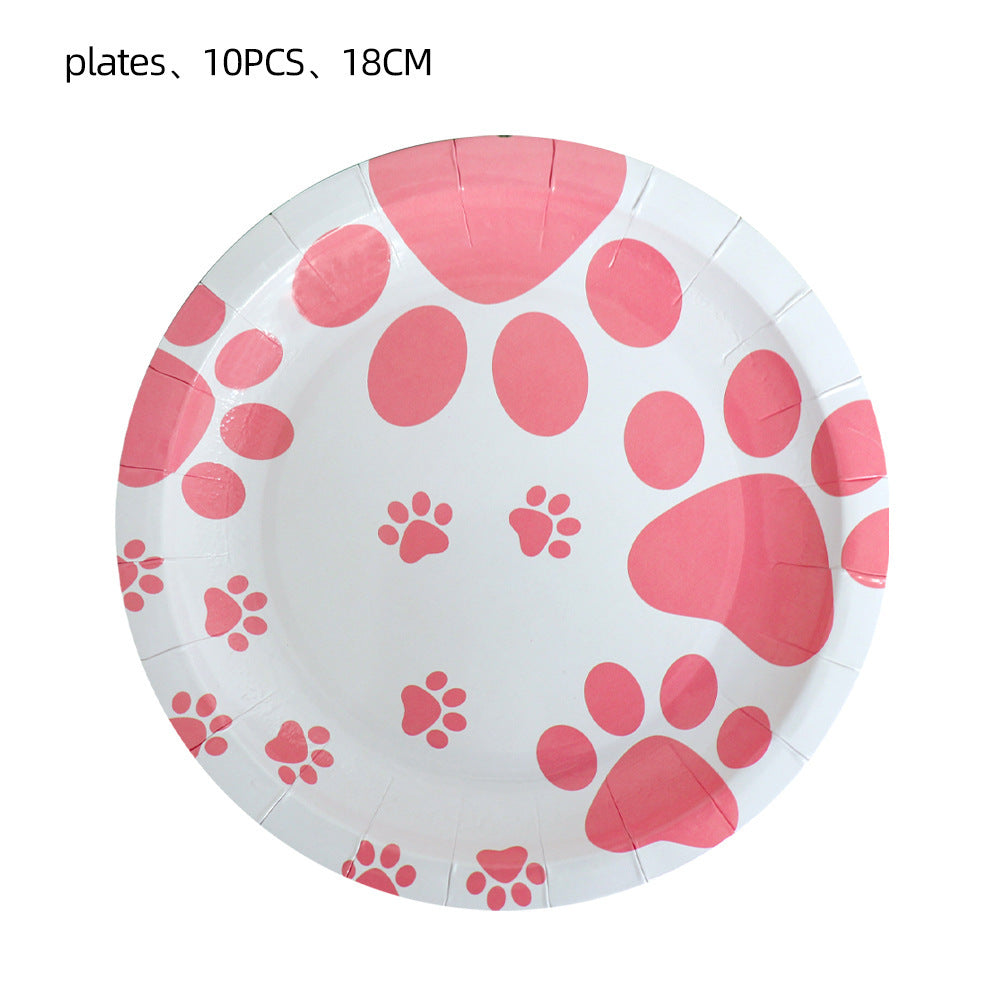 Birthday Party Set - Dog Paw Themed