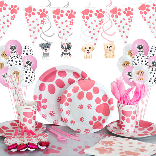 Birthday Party Set - Dog Paw Themed