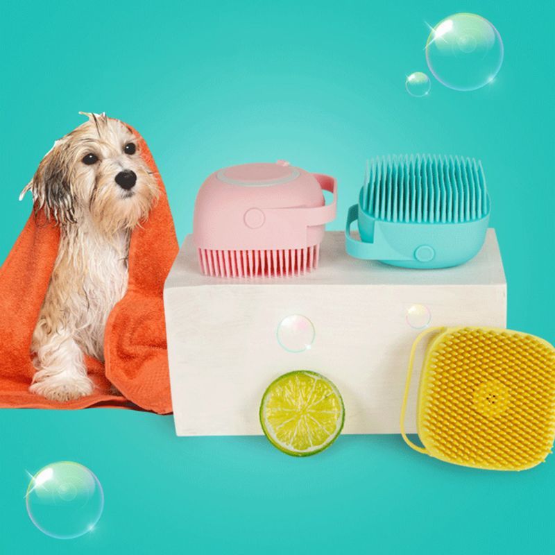 Soft Silicone Cat Dog Bath Brush Comb Scrubber