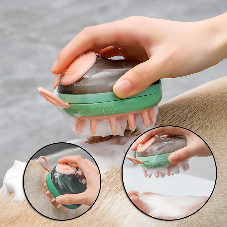 PET DOG BATH BRUSH COMB