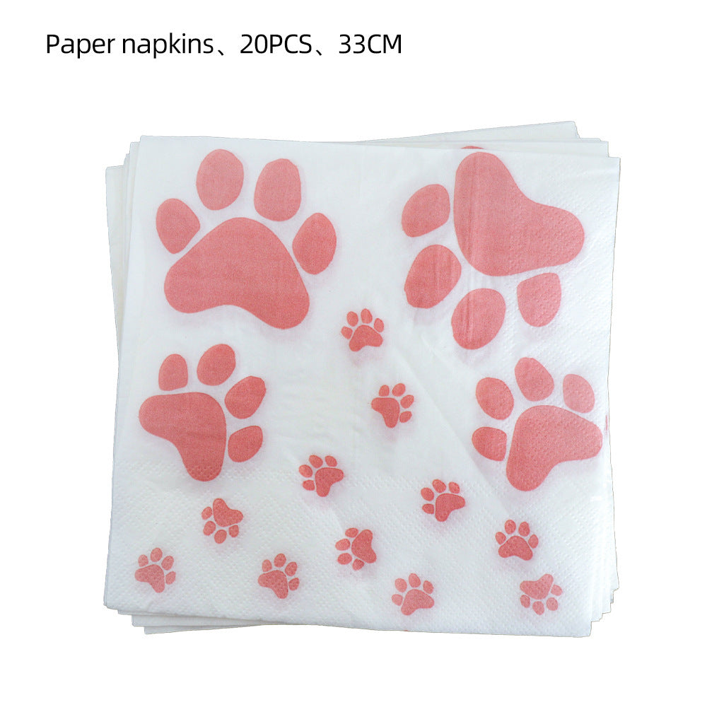 Birthday Party Set - Dog Paw Themed