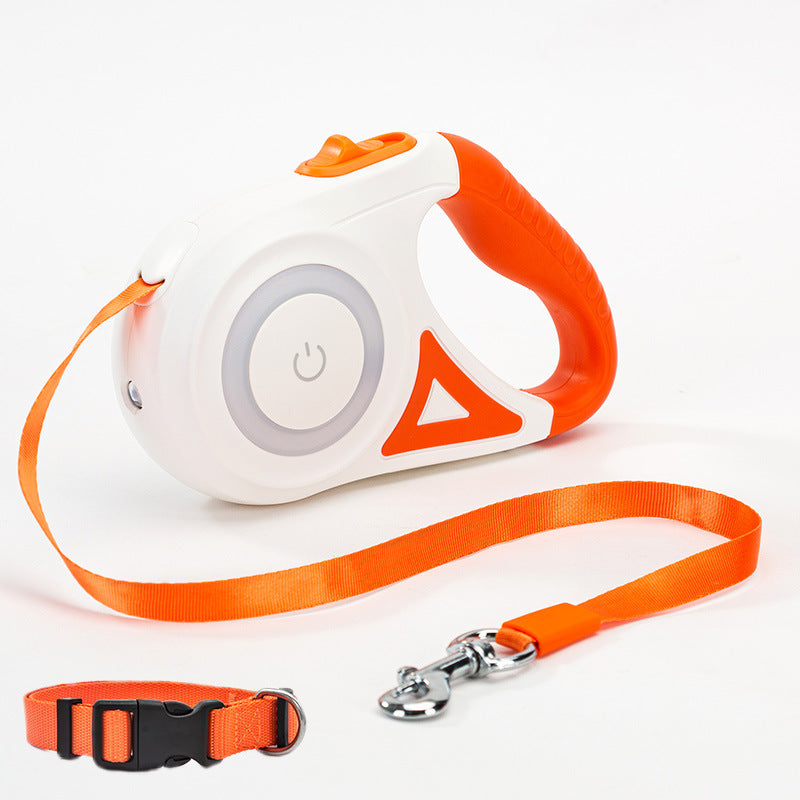 Glow-in-the-Dark Dog Collar with Spotlight Automatic